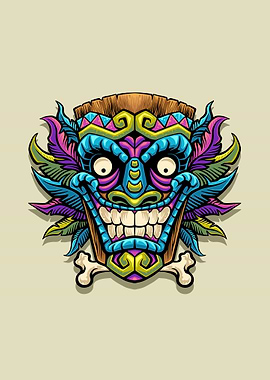 tiki mask mascot