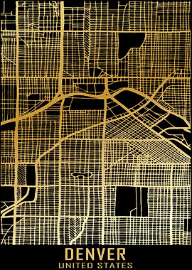 Denver USA City Map