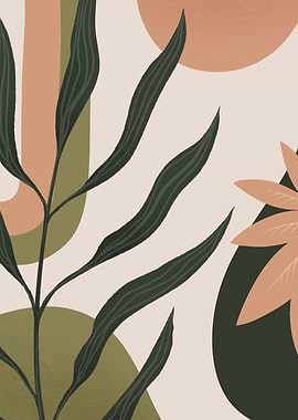 Abstract Botanical leaves