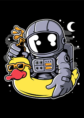 astronaut duck balloon