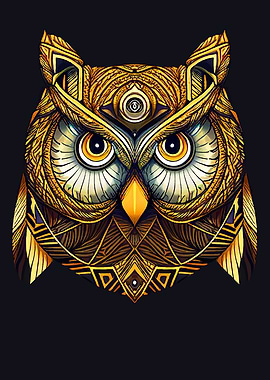 Owl geometric animal