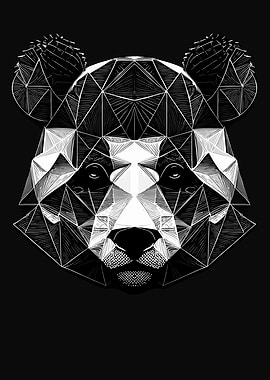 Panda geometric animal