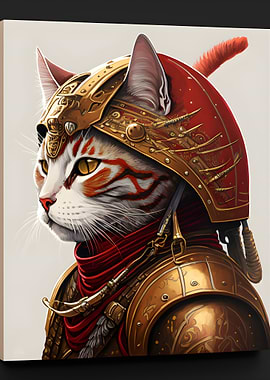 Portrait of a Samurai Cat