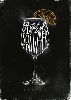spritz cocktail lettering
