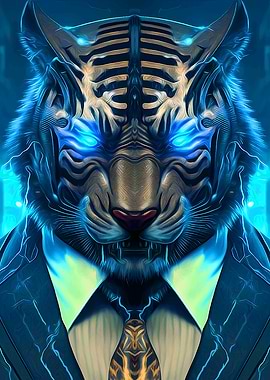 Animal portrait Tiger art