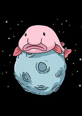 Space Moon Gift Blobfish