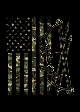 Arrow and bow in camouflag