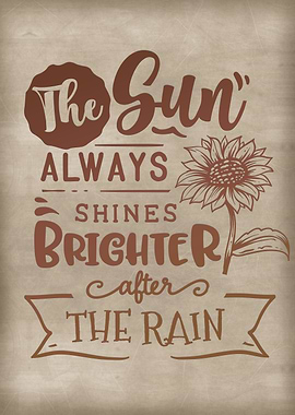 The sun shine brighter