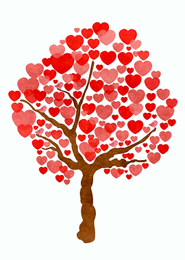 Tree with hearts
