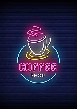 Coffee Shop Neon Sign