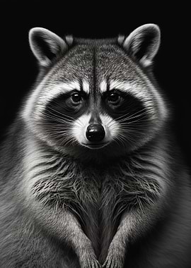 Portrait of a Raccoon