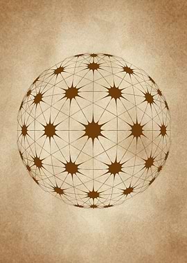 ball star vintage abstract