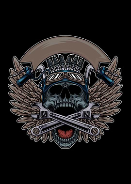 motorcycle skull