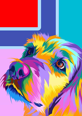 Golden retriever pop art