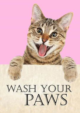 WASH YOUR PAWS PINK