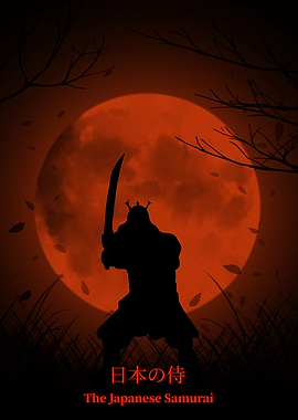 Japanese samurai silhoutte