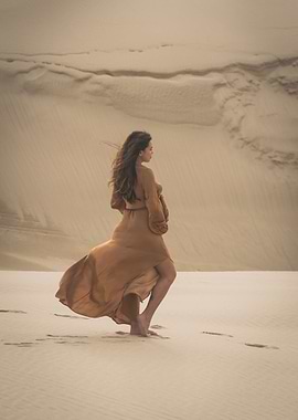 Woman in the sand
