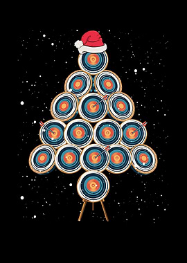 Archery target as chrismas
