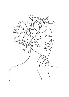 Fashion woman floral head