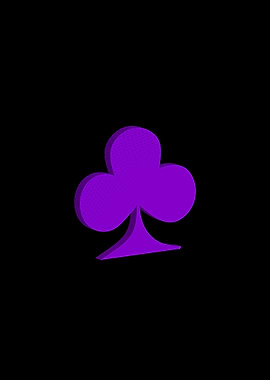 3D Purple Playing Card