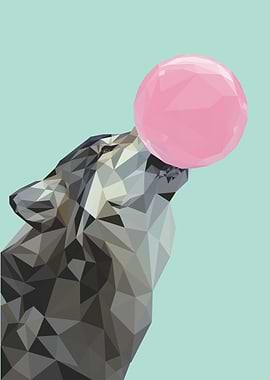 bubblegum animal wolf