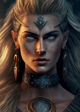 Beautiful woman warrior