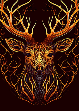 Deer head Fantasy Art 4