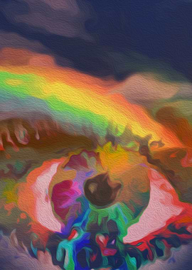 Abstract Colorful Rainbow