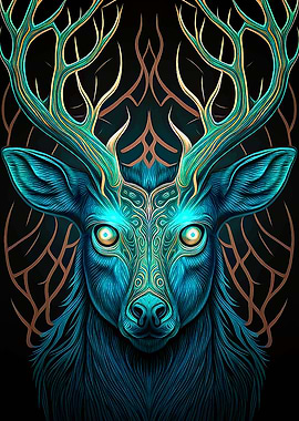 Deer head Fantasy art 5