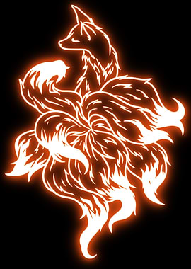 Fox kitsune neon