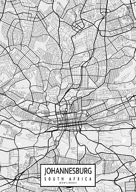 Johannesburg Map Light