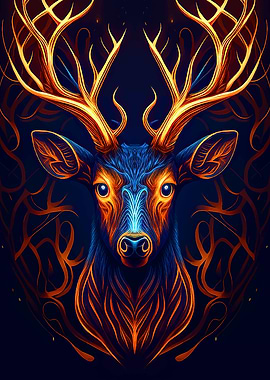 Deer head Fantasy art 6