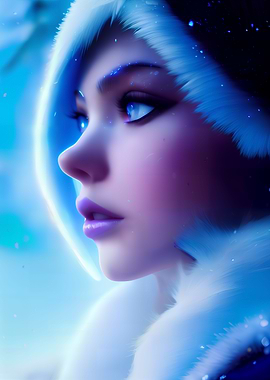 The blueeyed snow lady