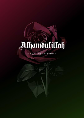 Alhamdulillah rose lowpoly