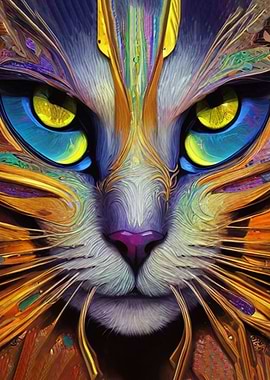 Contemporary Cat Portrait