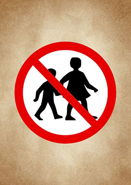 No Children Sign vintage