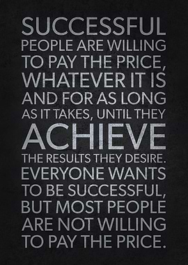 Pay The Price Of Success