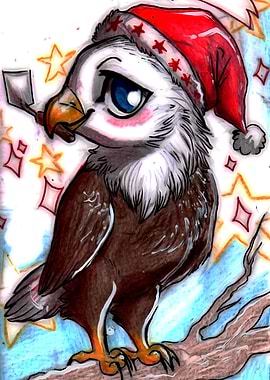 Christmas Chibi Eagle