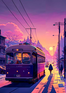 Winter citybus