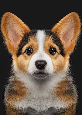 Corgi dog portrait
