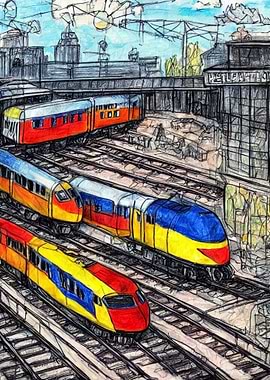 Colorful Trains