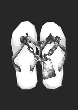 Sandals Popart Grayscale