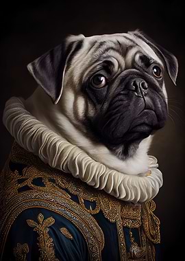 Pug Portrait Royal