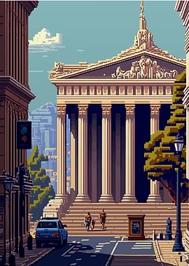 Athens Pixel art