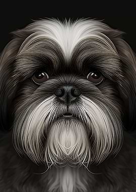 Shih Tzu dog portrait