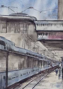 Train in trainstation