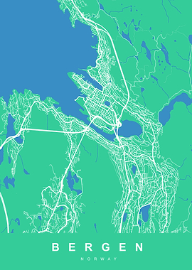 Map BERGEN NORWAY