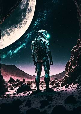 Futuristic space pilot