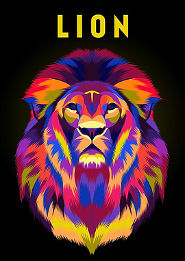 Lion head popart