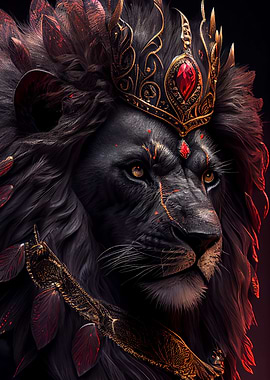 black lion king face